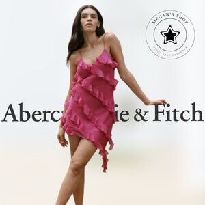 Abercrombie and Fitch All-Over Ruffle Mini Dress Pink Women's Size S/P
